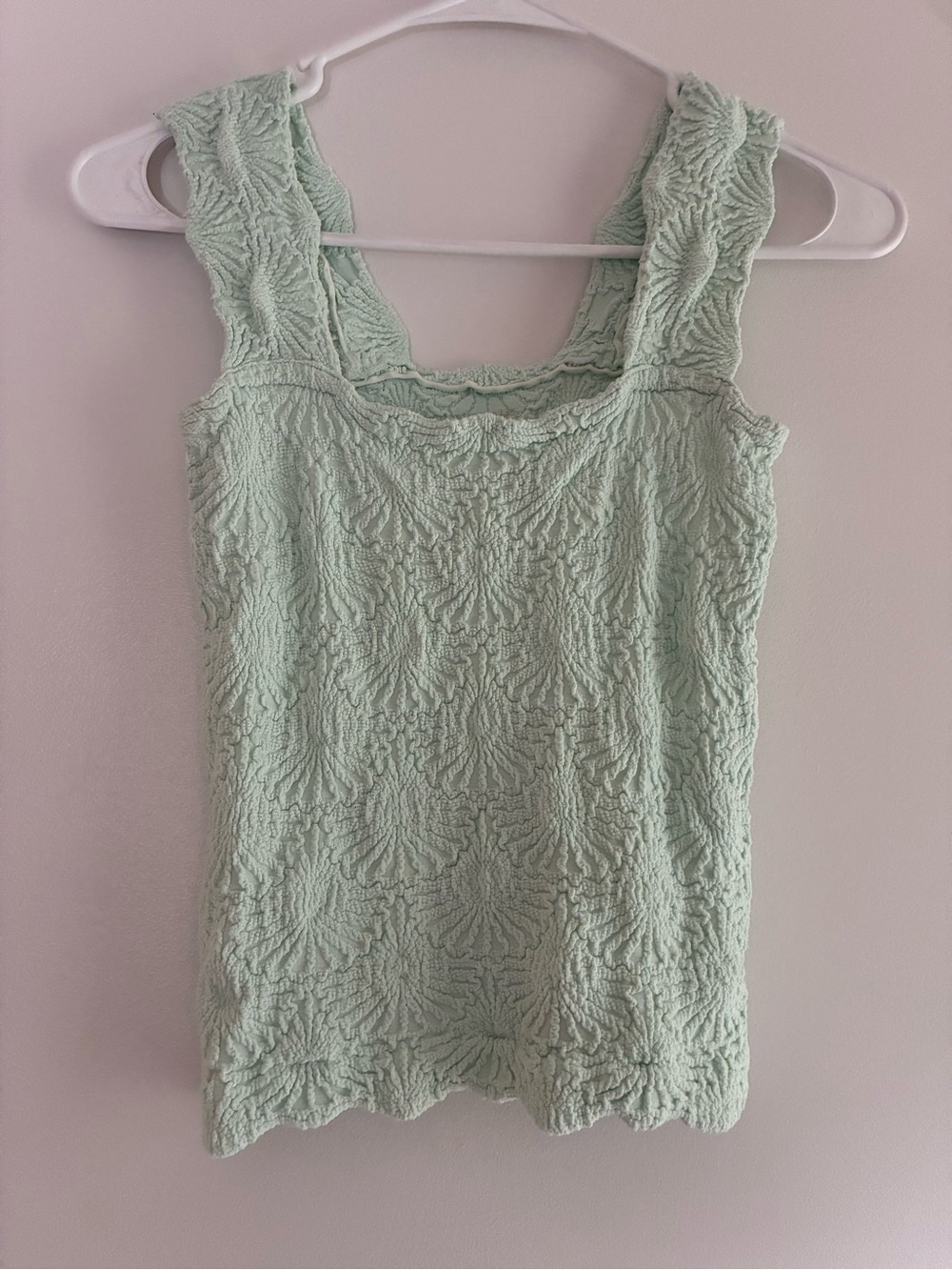 Out of Stock Free People Mint Green Textured Tank